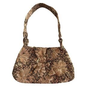 Dana‎ Herbert New Handcrafted Cottagecore Floral Tapestry Shoulder Bag Boho Chic
